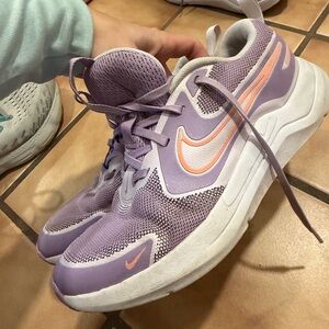 Nike Kids Purple and Orange Sneakers